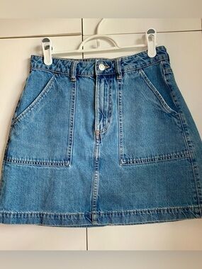 Blue Denim Mini Skirt